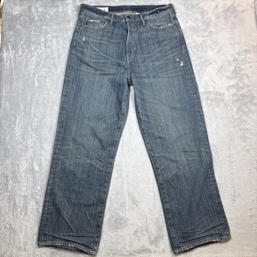Abercrombie & Fitch Original Five Pocket Jeans Men 34X32 (Fits 35X31) Blue Y2K